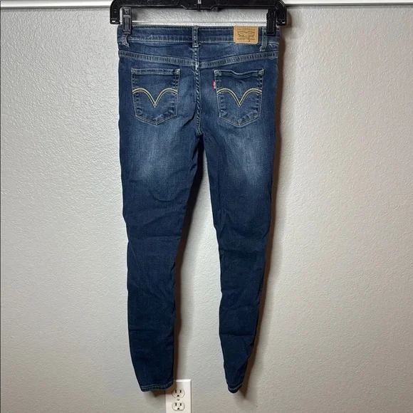 Levi 710 Super Skinny Juniors Blue Jeans - Picture 5 of 9
